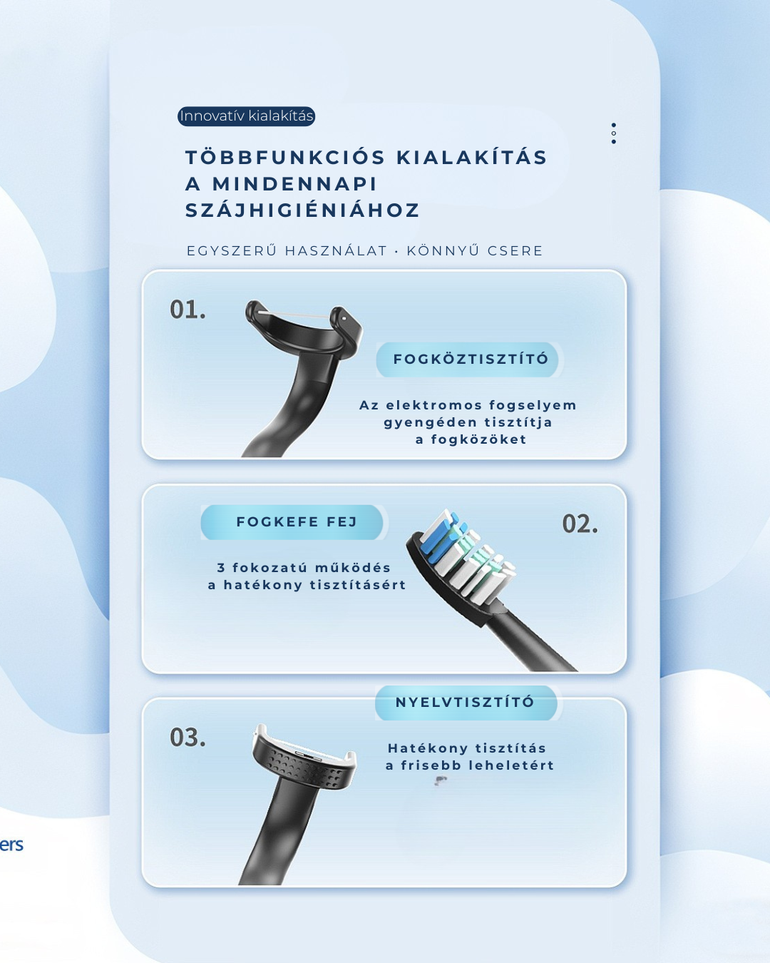 ProClean™ - 3in1 Elektromos szájápoló eszköz